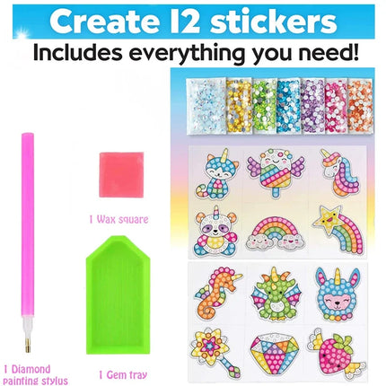 Diamond Art Kits for Kids with Keychains Unicorn Mermaid Diamond Painting Gem Art Diamond Dots for Girls Age 8-12 Holography DIY