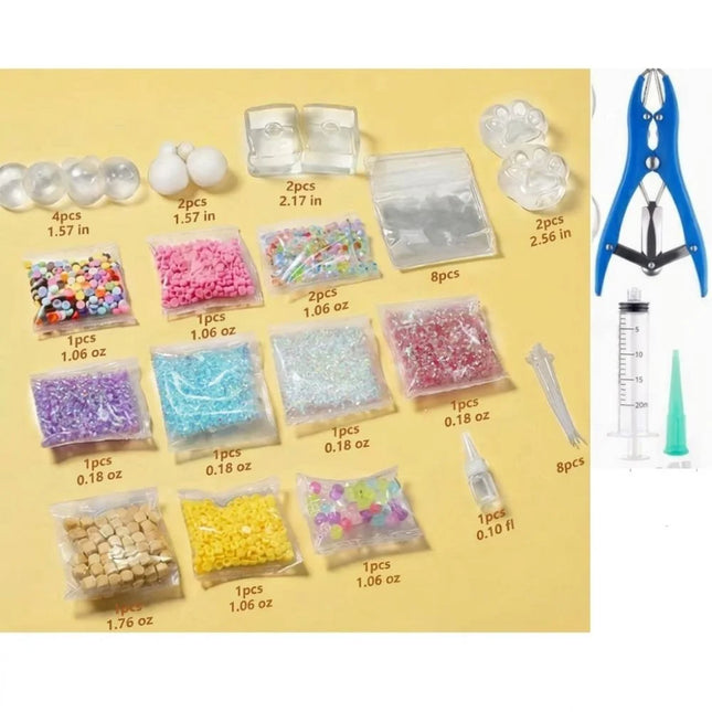 1 Set Tear Resistant DIY Craft Supplies Clear Refillable Handmade Craft Empty Ball Skin Soft TPR Squeeze Ball Shell