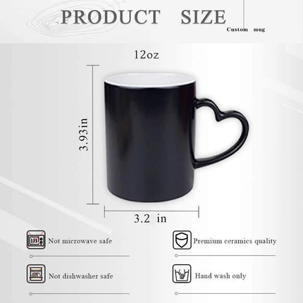 Customized Coffee Mugs Ceramic Magic Mug Pour In Hot Water Pictures Display Print Photo LOGO Text DIY Change Color Cup Gifts