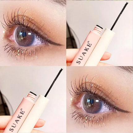 Black Brown Mascara Slim Brush Head Long Curled Eyelash Lift Cream Not Easy To Smudge Lashes Lengthening Pigment Big Eyes Makeup