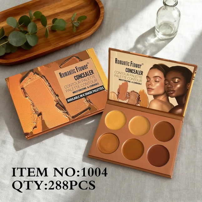 6 Color Matte Concealer Palette Full Coverage Face Contour Camouflage Makeup for Perfecting Skin Tone