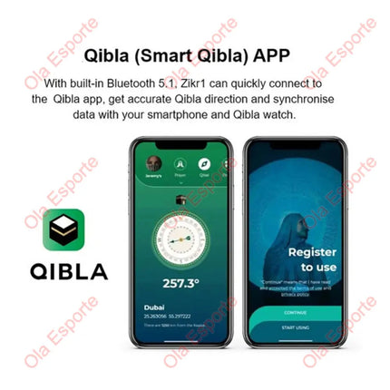 Qibla Smart Tasbih Tally Digital Counter for Muslims Tasbeeh Zikr Ring 5 Prayer Time Vibration Reminder Subhah Masbahah Misbaha