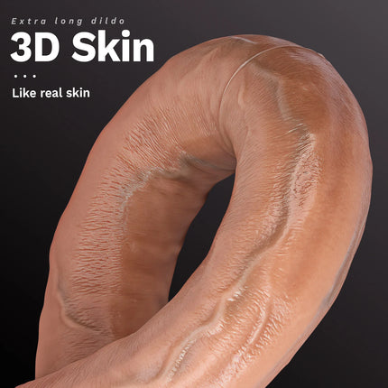Dual-Ended Dildo for Women -Flexible Realistic Double Penetration Adult Toy Soft Waterproof Phallus for Vaginal Anal Stimulatio