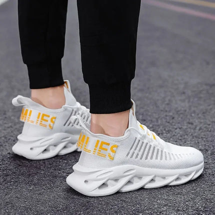 YRZL Men's Comfortable Sneakers, Women's Breathable Couple Running Shoes, Mesh Tenis Sport Shoes Size 36-46 Walking Sneakers Men