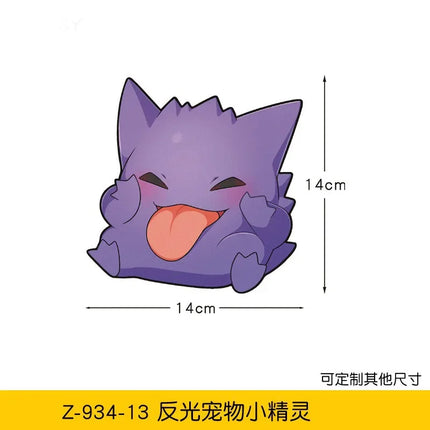 20styles Pokemon Car Stickers Anime Figure Pikachu Gengar Eevee Charmander Cute Cartoon Doll Creative Sticker Birthday Gifts