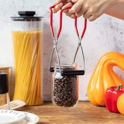 Good Canning Jar Lifter with Grip Handle Household Anti Clip Heat Resistance Anti Clip Jar Glass Bottle Holder Stainless Steel