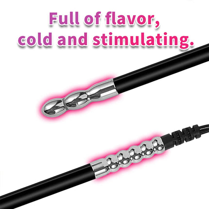 Electric Shock Soft Urethral Sound Dilators Penis Plug Beads Masturbator for Men Sexual Stimulating Toy for Gay Urethral Play
