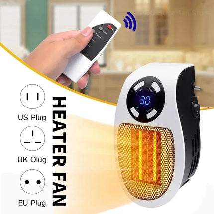 Energy Saving PTC Heater Low Noise Desktop Portable Warm Air Blower for Office Bedroom Personal Heating Fan