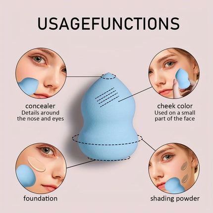 5 cosmetic sponges for wet and dry facial foundation powder puff soft, concealer powder puff, suede powder puff beauty egg