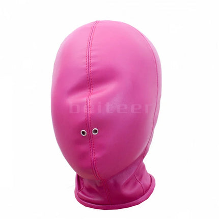 PU Leather Straitjacket Bondage Hood Mask BDSM Roleplay Clubwear Dog Cosplay Headgear Body Bondage Sex Toy for Women and Men