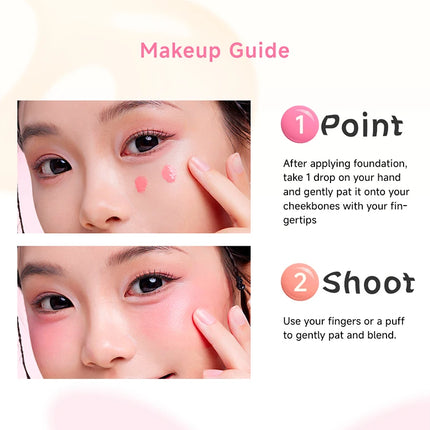 Rock Sweet Liquid blusher Rouge Vitality Pink Blush Brightening Plumping Color for the Face Hot Selling Beauty Product