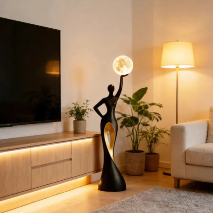 Large Figure Sculpture Art Ornament Creative Floor Lamp Modern Light Luxury Home Living Room Soft Decoration High-end Gifts