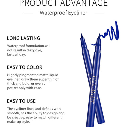 12 color rainbow DIY colored eyeliner is not easy to smudge matte eyeliner pen