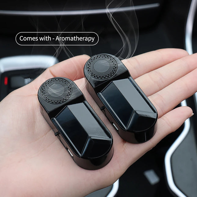 1Pcs LED Car Fake Security Light Solar Powered Simulated Alarm Wireless Warning Anti-Theft Lamp With Air Freshener Function