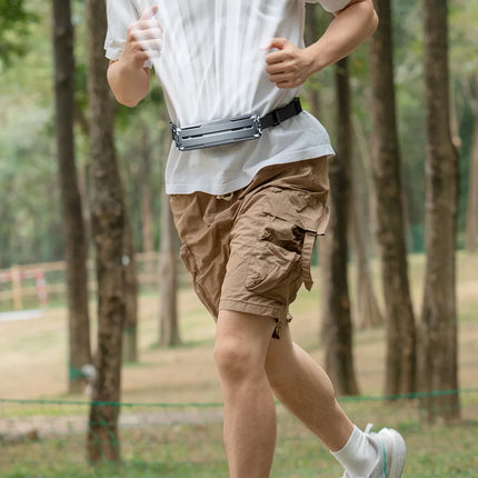 USB Rechargeable Ice Cooling Belt Fan Outdoor Sports Cooling Mini Portable USB Waist Fan Long Battery Life for Running Hiking