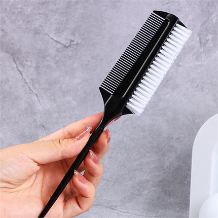 1pc Hairdressing Double Side Dye Comb With Highlight Comb Weaving Cutting Brush Professional Salon Hair Coloring Tool