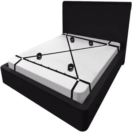 Sex Strap System Flirt Tickler Eye Blinder Bondage Gear Set Couple BDSM Bed Restraint Sex Toy Kit Adult SM Slave Sex Games Toys