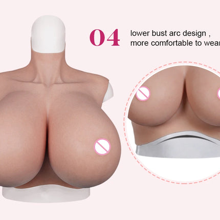Dokier Realistic Fake Boobs Large Silicone Breast Form for Crossdresser Transgender Shemale Drag Queen Crossdressing S Z Cup