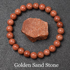 28 Golden Sand Stone / 19cm-7.5inch / 8mm beads