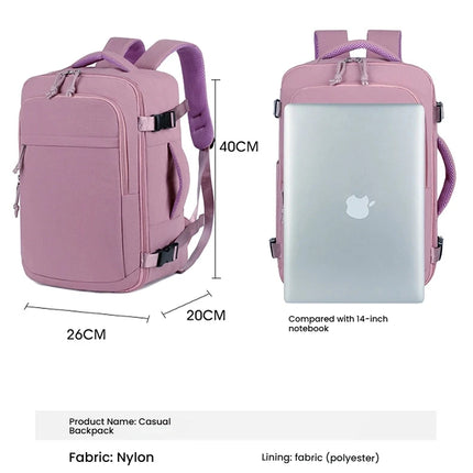 Women Men Hand Luggage Backpack Business College Laptop Travel Backpack Waterproof Carry on mochila viaje cabina avion 40x20x26