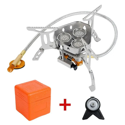 TARKA Camping Gas Stove 5800w 3 Head Gas Burner Tourist Strong Fire Furnace Climbing Hiking Equipment Picnic Kitchen Cookware