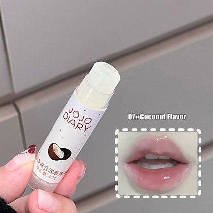 Coconut Hydrating Lip Balm Transparent Colorless Grape Apple Fruity Lip Care Moisturizing Anti-Dry Peach Jelly Lip Balm Makeup