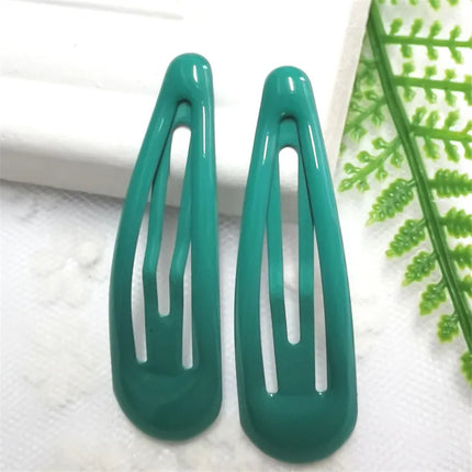 2pc/lot Color BB Hairpins Metal Baking Finish Barrette Hair Clips for Kids Children Baby Girls Snap Pins Women Hair Accessories