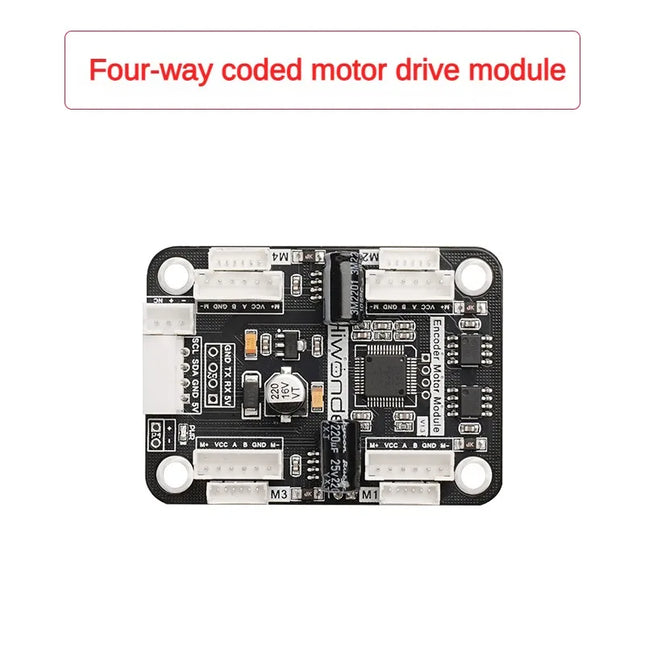 4-Channel Encoder Motor Driver with Onboard Voltage Regulation Circuit for Motor Control Intelligent Small Car