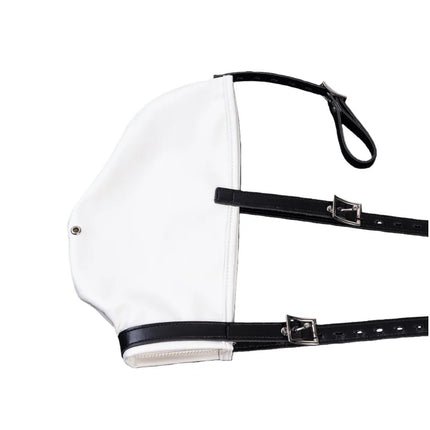 Sexy Adult Roleplay One Glove Corset with Various Half Face Bondage Harness Mask Hood for Fetish Party Games Exotic Costumes