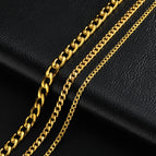 Curb Cuban Gold / 50cm 20inch / 3mm