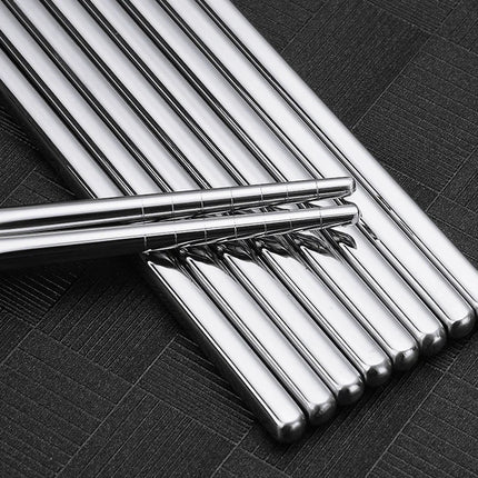 5 Pairs 304 Stainless Steel Chopsticks Reusable Non Slip Chopsticks Dishwasher Safe