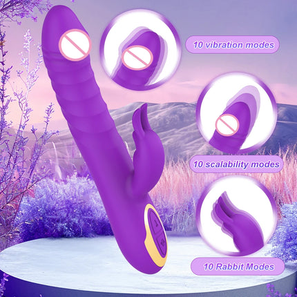 Thrusting Dildo Vibrator Adult Toys for Women Sex Toys Dildos Rabbit G Spot Vibrator Silicone Clitoral  Adult Sex Toy for Women