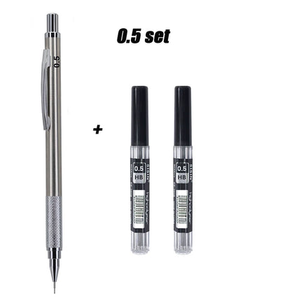 0.3/0.5/0.7/0.9/1.3/2.0mm Mechanical Pencil Set Art Drawing Painting Automatic Pencil with 2box Leads Office School Supply