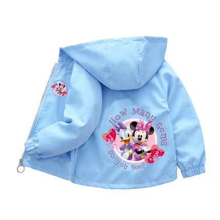 Children's Mickey Hooded Jacket 1-10 Years Autumn Boy's Windbreaker Zipper Hoodie Baby Boys Birthday Present Jacket Cosplay Coat