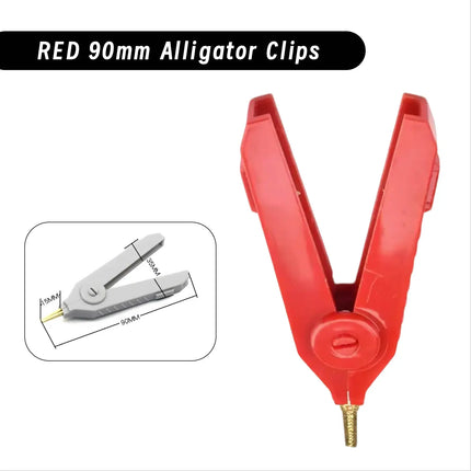 90mm Alligator Clips LCR Resistance Clip Copper Opening Alligator Clips Copper DIY Tools Grey/Black/Red SMD Test Clamp
