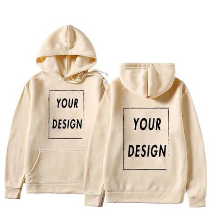 Customizable DIY Hoodie Sweatshirt - Personalize with Your Own Design Brand Logo Picture for Men & Women Casual Fashion Hoody