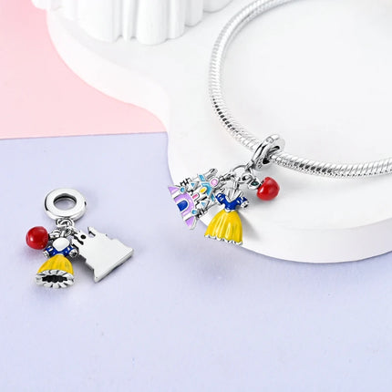 New 925 Sterling Silver Charms Bead Red Cherry Strawberry Love Heart Charm Fit Original Bracelet Pendant DIY Jewelry For Women
