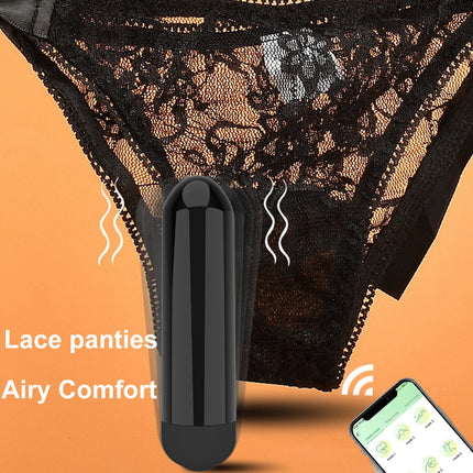 Wearable bullet vibrator G-spot clitoris stimulation adult sex toy with app remote control vibration invisible strap underwear