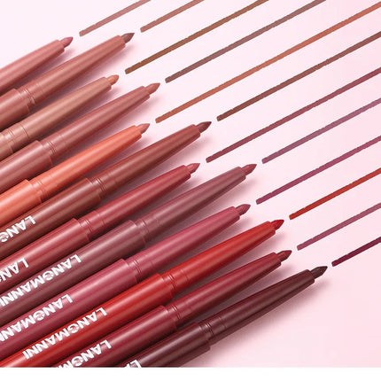 12-color Matte Lip Liner Waterproof Plumping Stain Lipstick Natural Nude Pink Lip Liner Professional Outline Lips Contour Makeup
