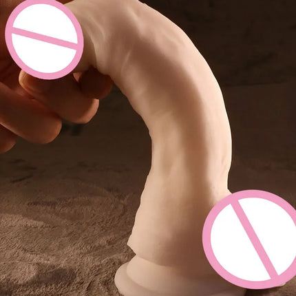 Super Soft Realistic Dildo for Women with Suction Cup Perfect Size Big Penis Female Masturbator Silicone Skin Feel Dick Sex Toy