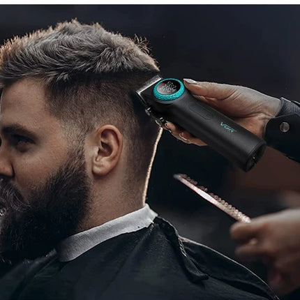 VGR 001 977 New Hair Trimmer Set High-End Men's Hair Clipper Smart Digital Display Electric Trimmer with Engraving and Whitening Functions