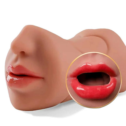 Super Realistic 3 IN 1 Artificial Vagina Men 3D Pocket Pussy Masturbator Cup Powerful Sucking Deep Throat Anal Adult Sex Toys18+