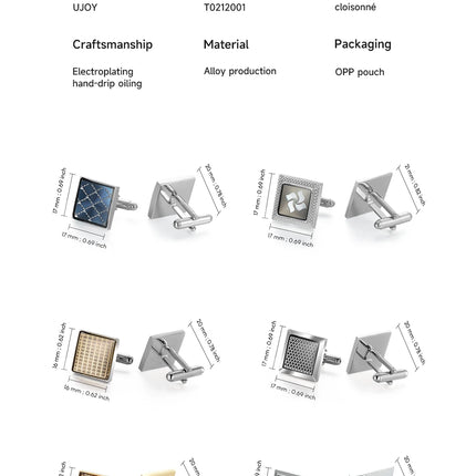 Man Shirt Cufflinks Copper Cufflinks For Mens Luxury Wedding Guests Gifts Round Square Fashion Jewelry Men Cuffs Links Tie Clip