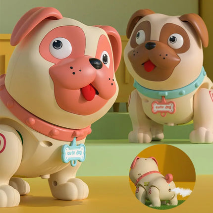 Fun Farting Puppy Electronic Pets Simulation Dog with Light Music Spray Cartoon Pekingese Animals Kid Birthday Toy Gift