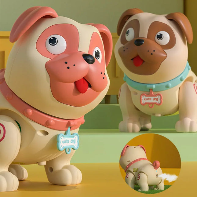 Fun Farting Puppy Electronic Pets Simulation Dog with Light Music Spray Cartoon Pekingese Animals Kid Birthday Toy Gift