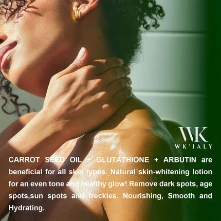 WK JALY Glow Booster Whitening Body Lotion, With Glutathione, Remove Dark Spots, Melanin, Even Skin Tone Cream for All Skin Type