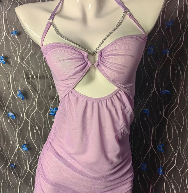 Cross-border foreign trade new perspective high elastic mesh yarn flirting underwear hip skirt pajamas nightgown sex women