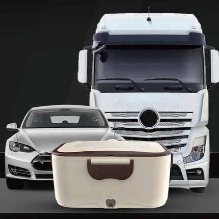 1.5L Car Electric Lunch Box 12V/24V Portable 304 Stainless Steel Plug-in Heating Insulated Lunch BoxOutdoor Fast Food Heater
