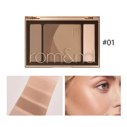 rom&nd BETTER THAN CONTOUR,Powder Texture,Fine & Smooth,Natural 3D Effect,Pore-Blurring,Holiday Season,K-Beauty,Korean Makeup