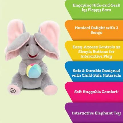 Animated Elephant Toys Plush Singing Elephant with Ears Moving Electric Plush Toy Cute Elephant Stuffed Animal Toy for Baby Gift
